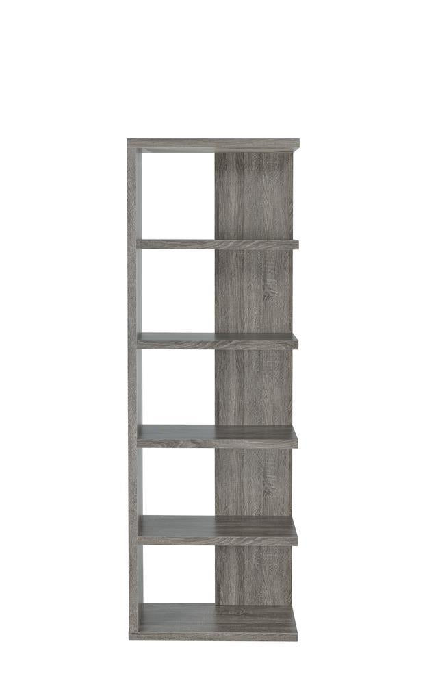 Harrison 5-tier Bookcase Weathered Grey - Furniture Now (CA)