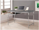 Kravitz Rectangular Writing Desk Weathered Grey and Chrome - Furniture Now (CA)