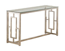 Merced Rectangle Glass Top Sofa Table Nickel - Furniture Now (CA)