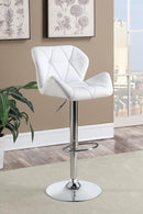 Berrington Adjustable Bar Stools Chrome and White (Set of 2) - Furniture Now (CA)