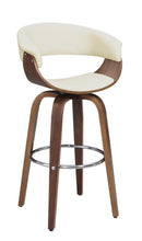 Zion Upholstered Swivel Bar Stool Walnut and Ecru - Furniture Now (CA)