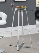 Zanella Glass Top Bar Table Chrome - Furniture Now (CA)