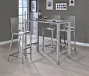Juelia Bar Stools Chrome and Clear Acrylic (Set of 2) - Furniture Now (CA)