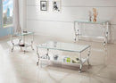 Saide Square End Table with Mirrored Shelf Chrome - Furniture Now (CA)