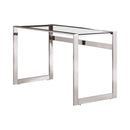 Hartford Glass Top Writing Desk Chrome - Furniture Now (CA)