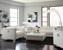 Chaviano Tufted Upholstered Loveseat Pearl White - Furniture Now (CA)
