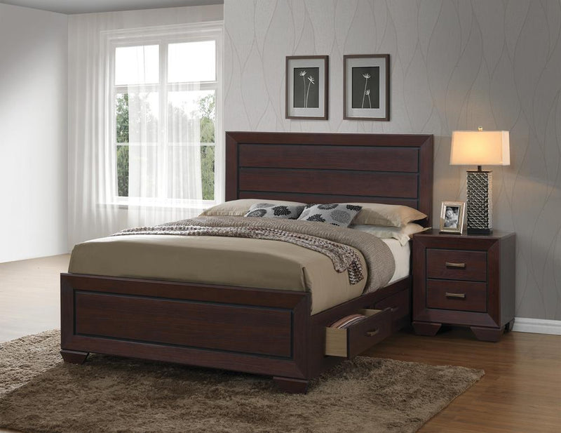 Kauffman California King, Eastren King, & Queen Panel Bed Dark Cocoa - Furniture Now (CA)