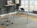 Amaturo Office Chair with Casters Clear and Chrome - Furniture Now (CA)