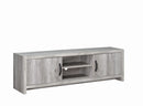 Burke 2-door TV Console Grey Driftwood - Furniture Now (CA)