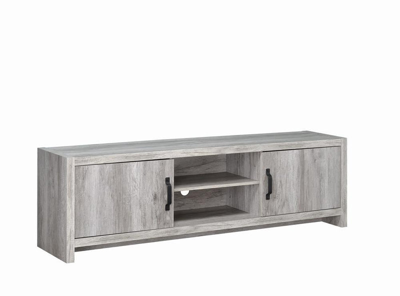Burke 2-door TV Console Grey Driftwood - Furniture Now (CA)