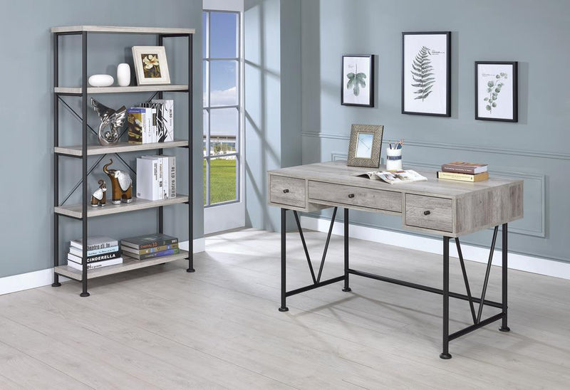 Analiese 4-shelf Open Bookcase Grey Driftwood - Furniture Now (CA)