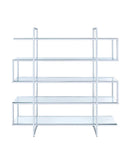 Elmer 5-shelf Bookcase Chrome and Clear - Furniture Now (CA)