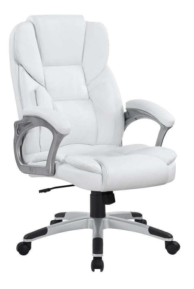 Kaffir Adjustable Height Office Chair White and Silver - Furniture Now (CA)