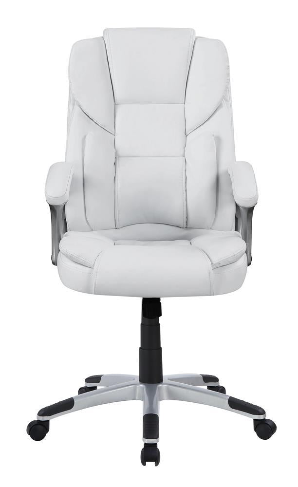 Kaffir Adjustable Height Office Chair White and Silver - Furniture Now (CA)
