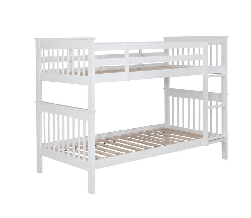 Chapman Twin Over Twin Bunk Bed White - Furniture Now (CA)