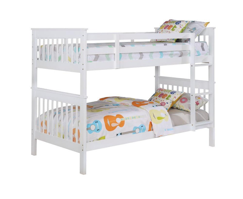 Chapman Twin Over Twin Bunk Bed White - Furniture Now (CA)