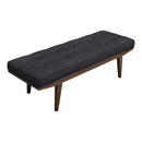 Wilson Upholstered Tufted Bench Taupe and Natural - Furniture Now (CA)