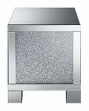 Gillian Square End Table Silver and Clear Mirror - Furniture Now (CA)