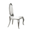 Anchorage Oval Back Side Chairs Cream and Chrome (Set of 2) - Furniture Now (CA)