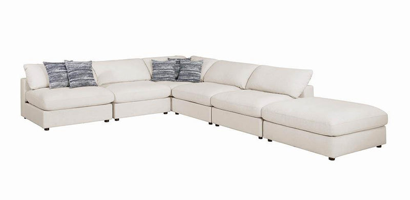 Serene Upholstered Rectangular Ottoman Beige - Furniture Now (CA)