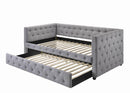 Mockern Tufted Upholstered Daybed with Trundle Grey - Furniture Now (CA)