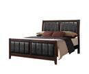 Carlton Full & Twin Upholstered Panel Bed Cappuccino and Black - Furniture Now (CA)