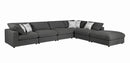 Serene Upholstered Rectangular Ottoman Charcoal - Furniture Now (CA)