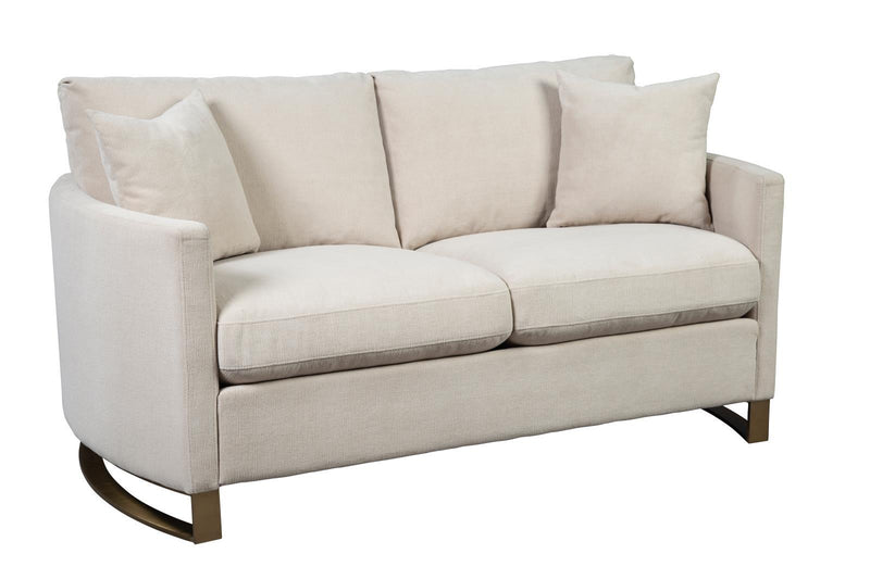 Corliss Upholstered Arched Arms Loveseat Beige - Furniture Now (CA)