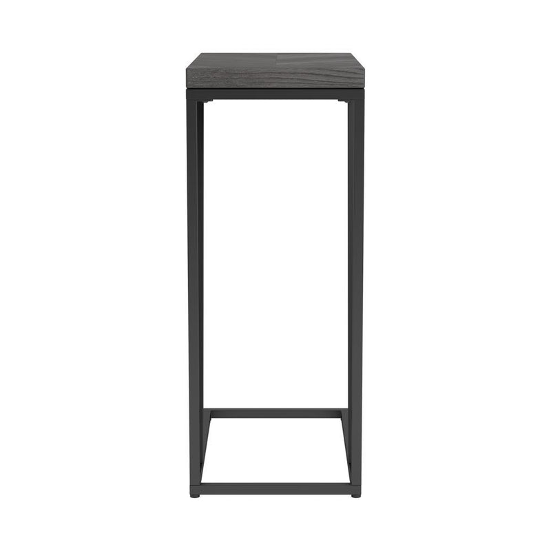 Sergio Chevron Rectangular Accent Table Rustic Grey - Furniture Now (CA)