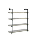 Elmcrest 40-inch Wall Shelf Black and Grey Driftwood - Furniture Now (CA)