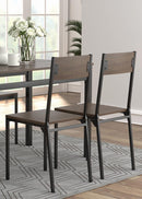 Lana 5-piece Rectangular Dining Table Set Dark Brown and Matte Black - Furniture Now (CA)