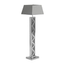 Carmen Geometric Base Floor Lamp Silver - Furniture Now (CA)