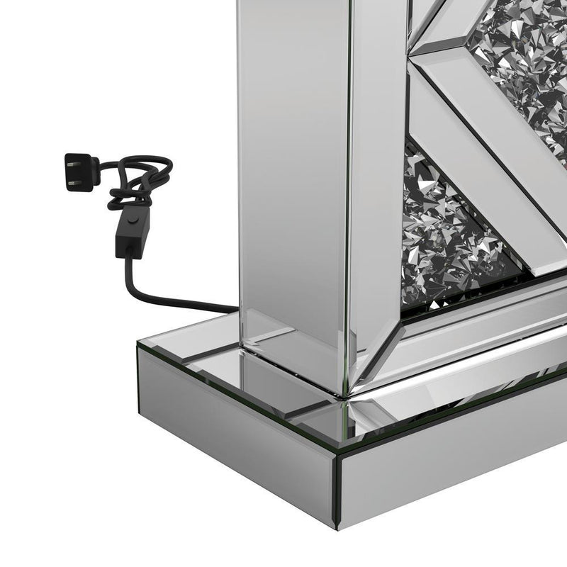 Carmen Geometric Base Table Lamp Silver - Furniture Now (CA)