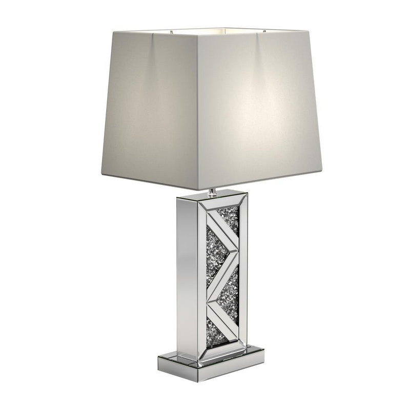 Carmen Geometric Base Table Lamp Silver - Furniture Now (CA)