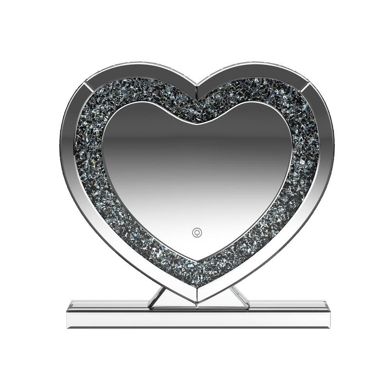 Euston Heart Shape Table Mirror Silver - Furniture Now (CA)