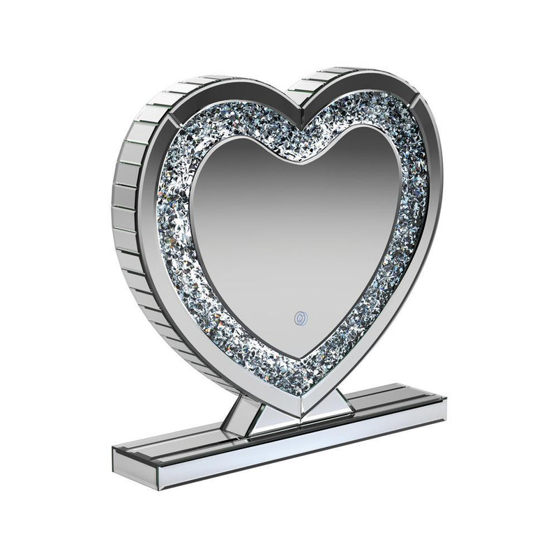 Euston Heart Shape Table Mirror Silver - Furniture Now (CA)