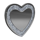 Aiko Heart Shape Wall Mirror Silver - Furniture Now (CA)