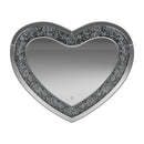 Aiko Heart Shape Wall Mirror Silver - Furniture Now (CA)
