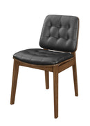 Redbridge Tufted Back Side Chairs Natural Walnut and Black (Set of 2) - Furniture Now (CA)