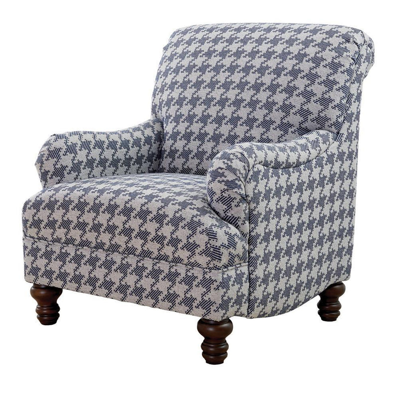 Glenn Recessed Arms Accent Chair Blue - Furniture Now (CA)