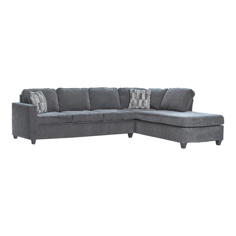 Mccord 2-piece Cushion Back Sectional Dark Grey - Furniture Now (CA)