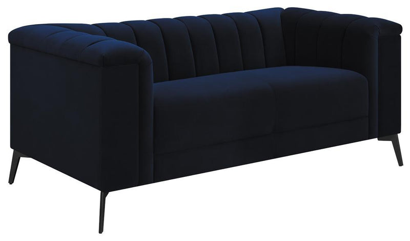 Chalet Tuxedo Arm Loveseat Blue - Furniture Now (CA)