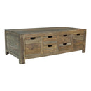 Esther 6-drawer Storage Coffee Table Natural Sheesham - Furniture Now (CA)