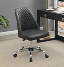 Althea Upholstered Tufted Back Office Chair Grey and Chrome - Furniture Now (CA)