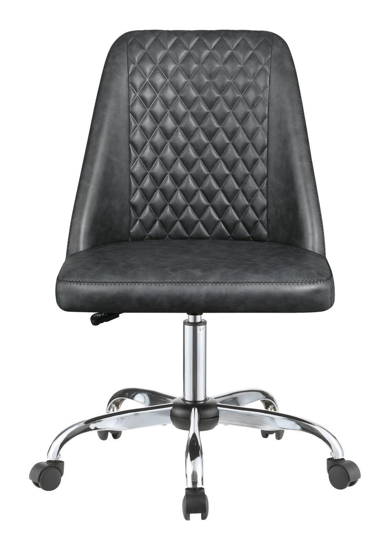 Althea Upholstered Tufted Back Office Chair Grey and Chrome - Furniture Now (CA)