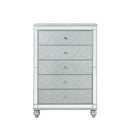 Gunnison 5-drawer Chest Silver Metallic - Furniture Now (CA)