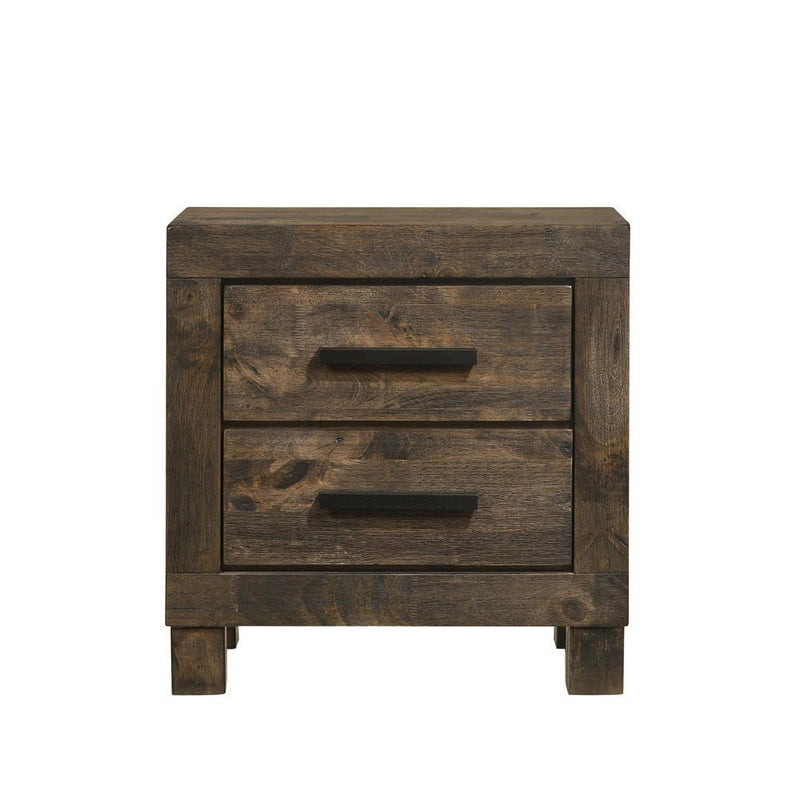 Woodmont 2-drawer Nightstand Rustic Golden Brown - Furniture Now (CA)