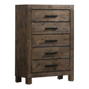 Woodmont 5-drawer Chest Rustic Golden Brown - Furniture Now (CA)