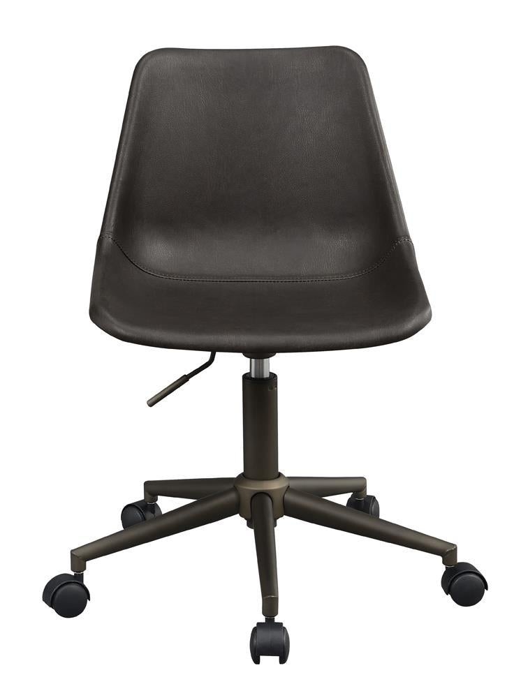 Carnell Adjustable Height Office Chair with Casters Brown and Rustic Taupe - Furniture Now (CA)