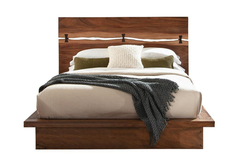 Winslow California King, E.King & Queen Bed Smokey Walnut and Coffee Bean - Furniture Now (CA)